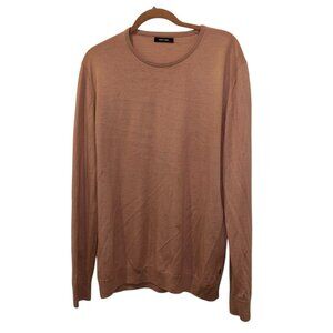 remus uomo terracotta putty pink wool mens crew neck sweater XXL